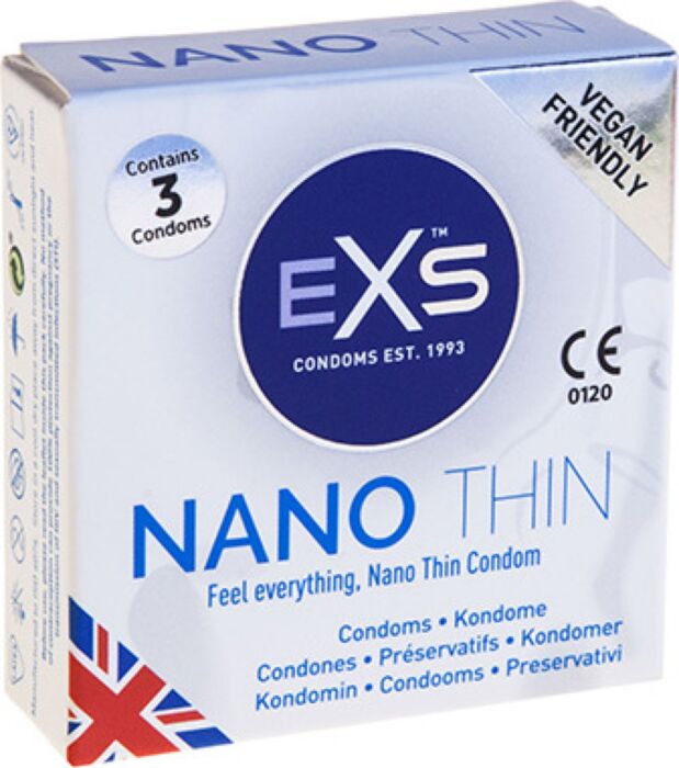 Preservativos Exs Nano Thin — 3 unidades finos