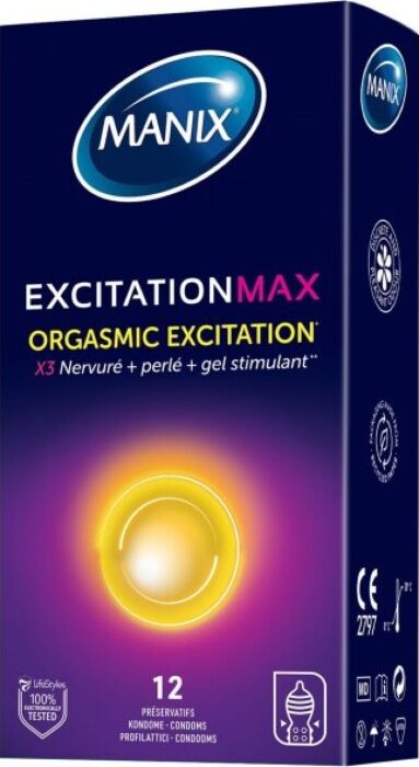 Preservativos Manix Excitation Max — tripla textura