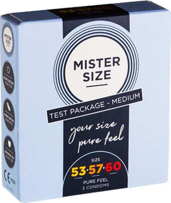 Preservativos Mister Size 53, 57 e 60 (pack 3)