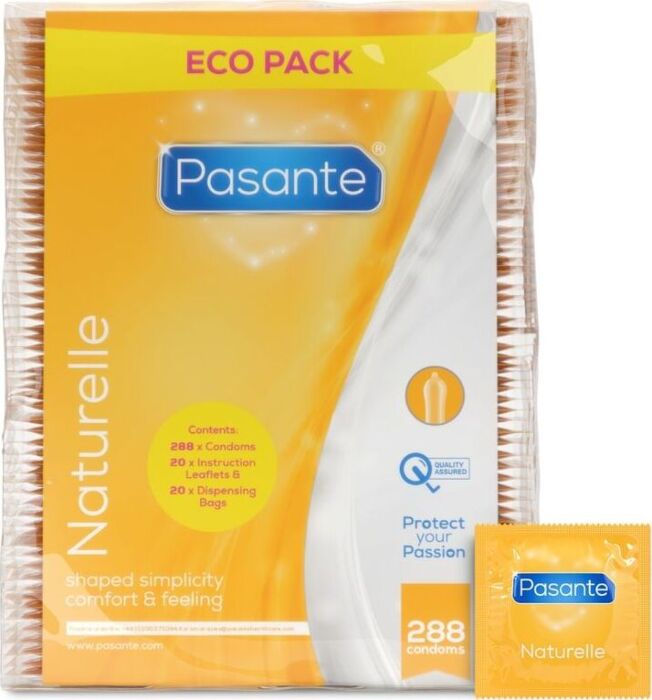 Preservativos Pasante Naturelle 288 Unidades - Ultra Lubrificados