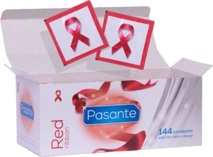 Preservativos Pasante Red Ribbon 144 Unidades - Sensação Natural