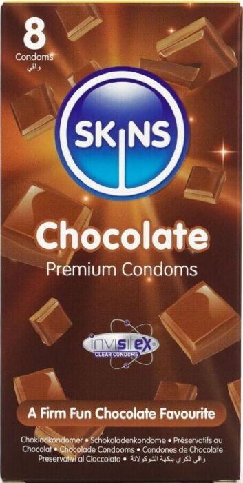 Preservativos SKINS Sabor Chocolate - Prazer Intenso