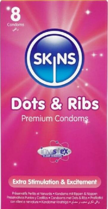 Preservativos Skins Dots & Ribs - Textura Extra Preservativos Skins Dots & Ribs - Textura Extra