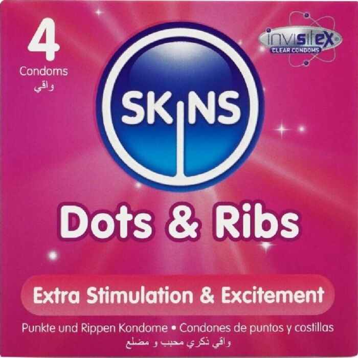 Preservativos Skins Dots & Ribs Premium - Prazer Aumentado