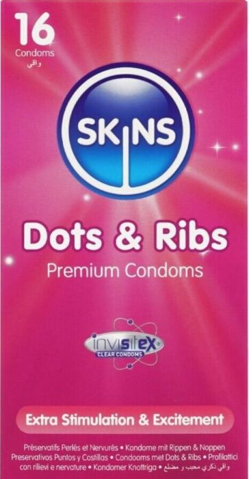 Preservativos Skins Dots & Ribs Premium Sensação Preservativos Skins Dots & Ribs Premium Sensação
