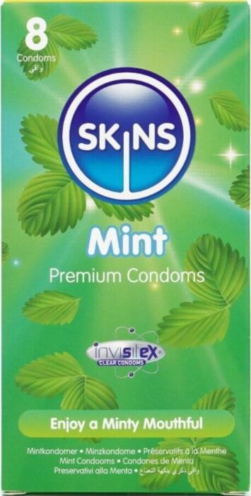 Preservativos Skins Mint Sabor Menta - Pack 8