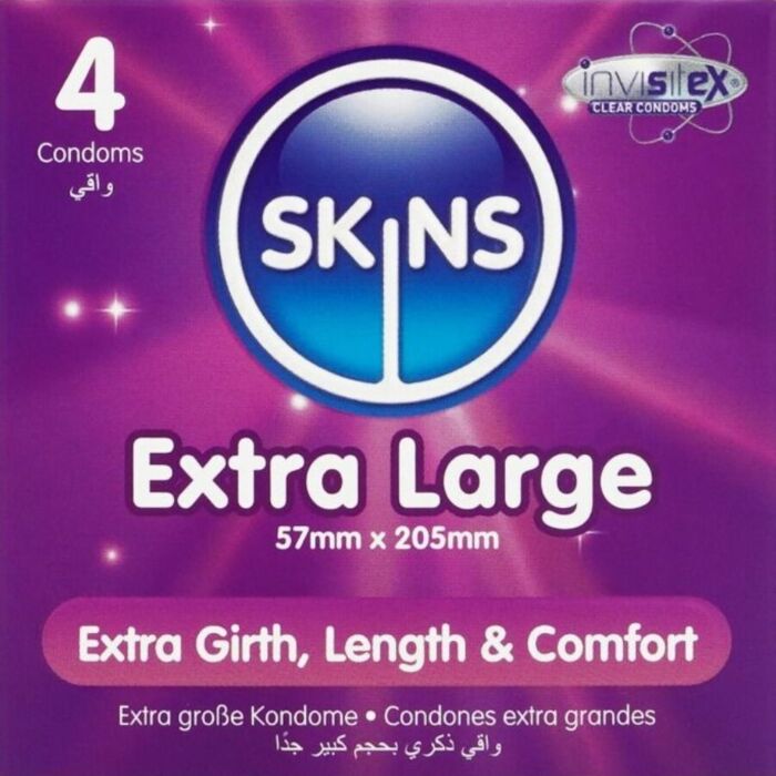 Preservativos Skins XL Premium - Confort Extra Preservativos Skins XL Premium - Confort Extra