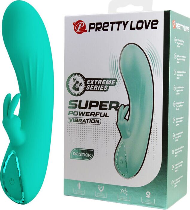 Vibrador Rabbit Pretty Love DJ Stick com Estimulador Clitoriano Vibrador Rabbit Pretty Love DJ Stick com Estimulador Clitoriano