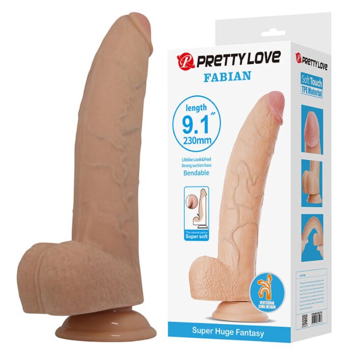 Dildo PRETTY LOVE Fabian Flexível com Ventosa Dildo PRETTY LOVE Fabian Flexível com Ventosa