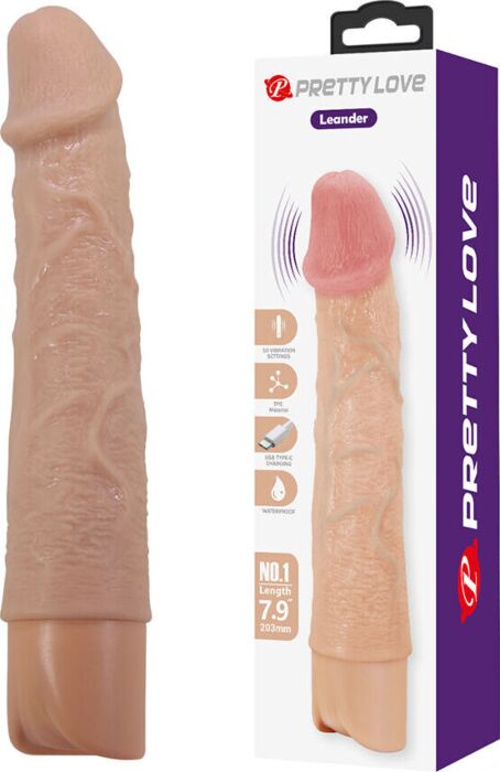 Vibrador Realístico Pretty Love Leander com 10 Modos