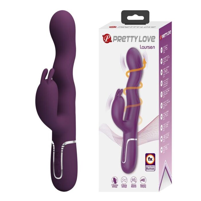 Vibrador Rabbit Pretty Love Loursen com Movimento de Thrust e 7 Vibrações Vibrador Rabbit Pretty Love Loursen com Movimento de Thrust e 7 Vibrações