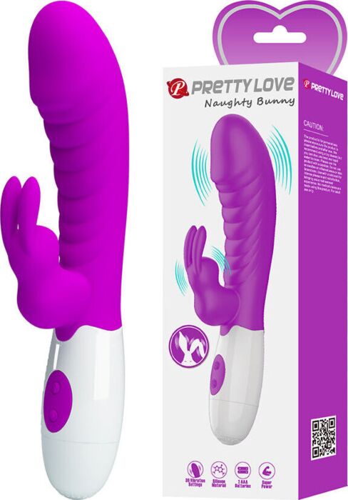Vibrador Rabbit Pretty Love Naughty Bunny com vibrações duais Vibrador Rabbit Pretty Love Naughty Bunny com vibrações duais