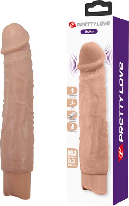 Vibrador Realístico Pretty Love Rufus com 10 modos de vibração