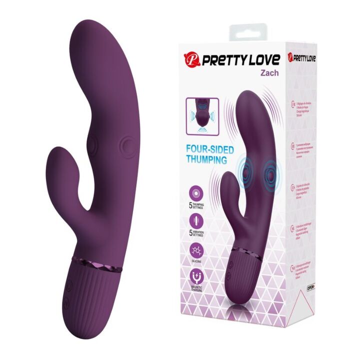 Vibrador Rabbit HIGH TECH PRETTY LOVE ZACH 5+5 Funções Vibrador Rabbit HIGH TECH PRETTY LOVE ZACH 5+5 Funções