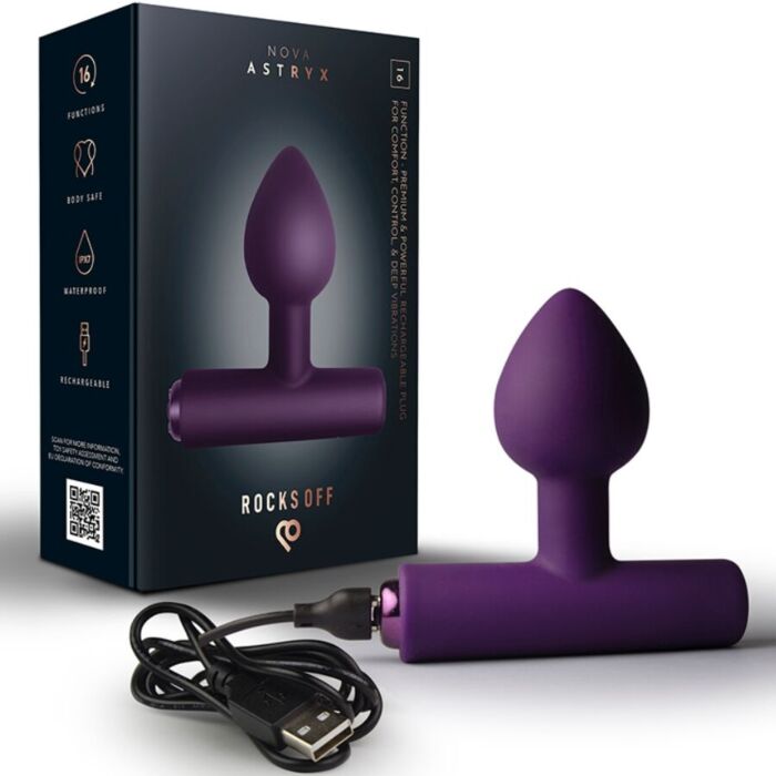 Plug Anal Rocks-Off Astryx 16 Funções Potentes Plug Anal Rocks-Off Astryx 16 Funções Potentes