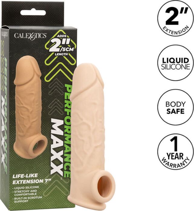 Extensão Realística de 7 polegadas - Capa de silicone realista com alça escrotal Extensão Realística de 7 polegadas - Capa de silicone realista com alça escrotal