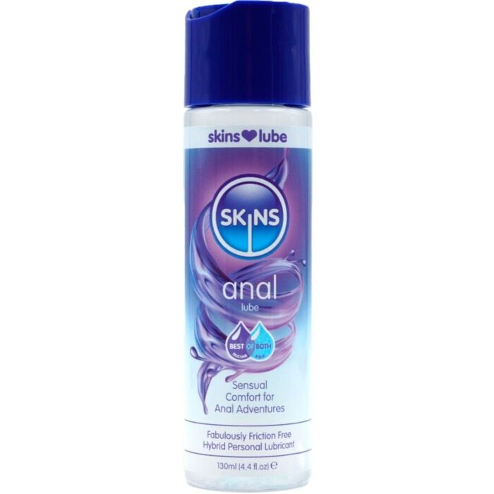 Lubricante Skins Anal Hybrid 130 ML com textura sedosa Lubricante Skins Anal Hybrid 130 ML com textura sedosa