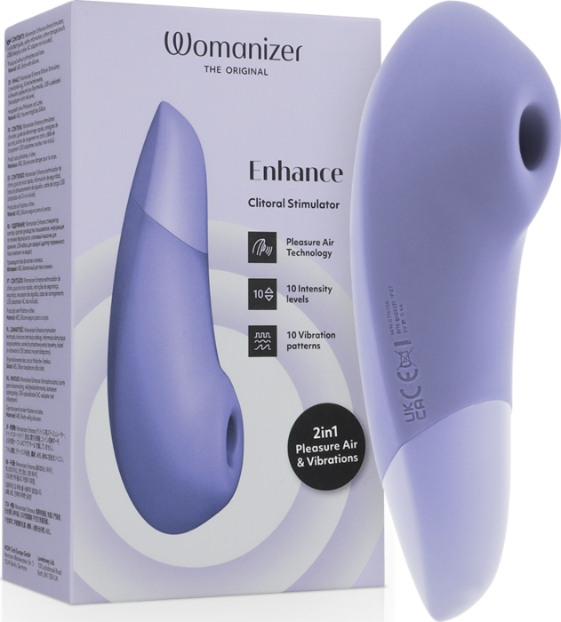 Succionador Womanizer Enhance Lila com Vibrações