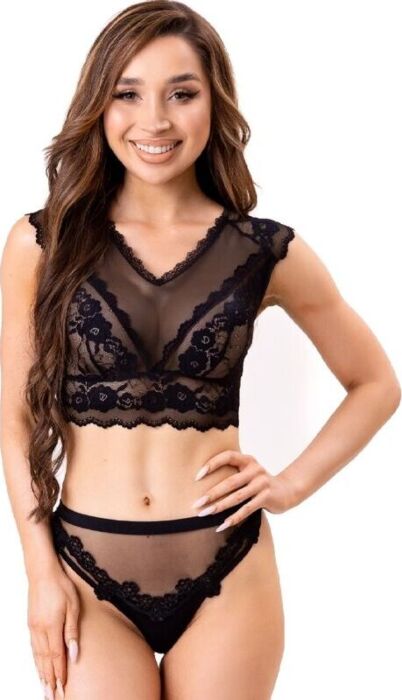 Conjunto Elin Livco Corsetti Fashion Preto Sensual