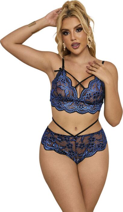 Conjunto Lenceria Sublime 954079 Azul Elegante