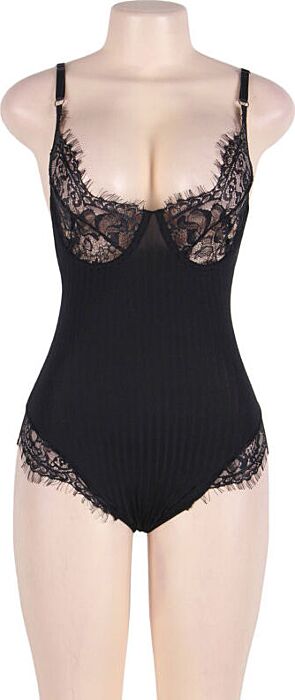 Subblime Queen Plus - Teddy com Transparências e Franjas Subblime Queen Plus - Teddy com Transparências e Franjas