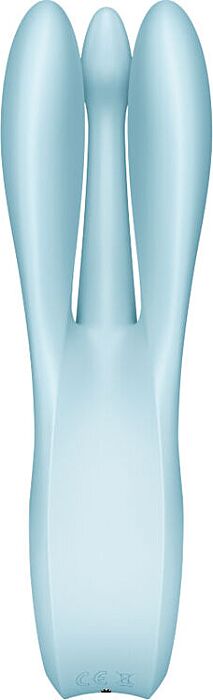 Satisfyer Threesome 1 Azul - Estimulador de Clitóris e Lábios - 12 Modos de Vibração