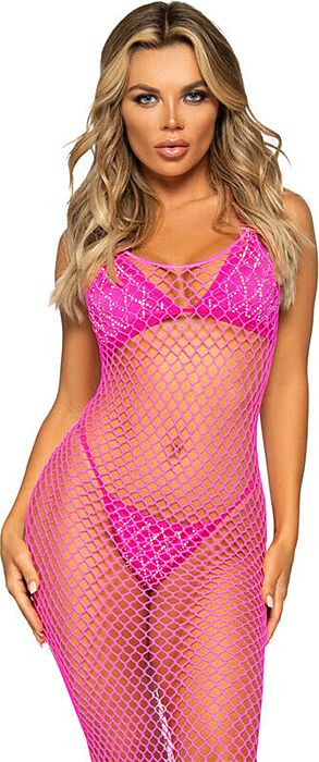 Vestido Rejilla Fucsia Leg Avenue Elegância Sensual Vestido Rejilla Fucsia Leg Avenue Elegância Sensual