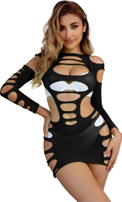 Vestido Rejilla Sublime 952266 Manga Longa