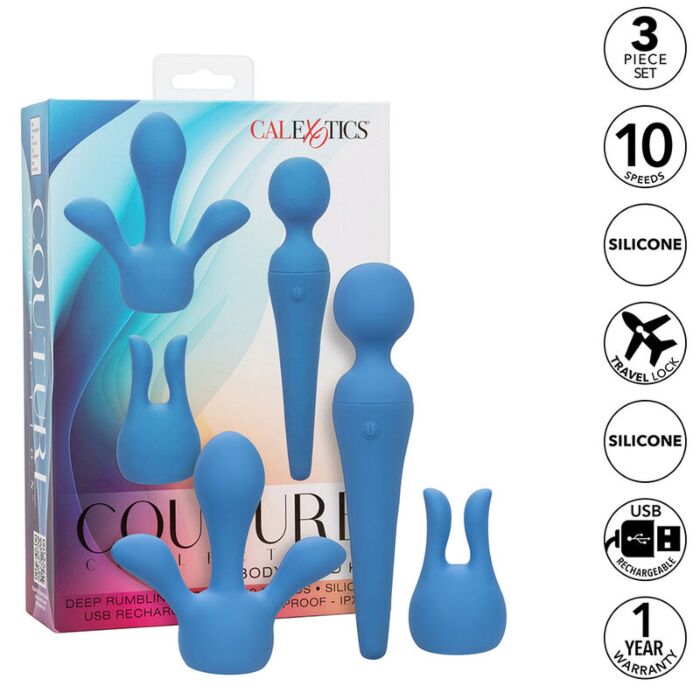 Vibrador Calexotics Couture Kit 10 Vibrações Azul Vibrador Calexotics Couture Kit 10 Vibrações Azul