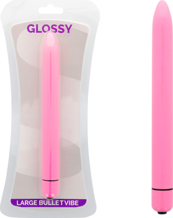 Bala Vibradora GLOSSY Slim Rosa Intenso