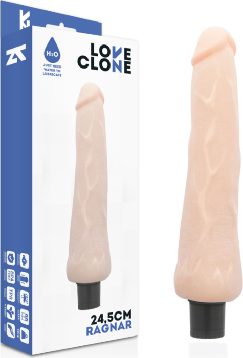 Vibrador Realístico LOVECLONE RAGNAR 24.5cm com Autolubrificação