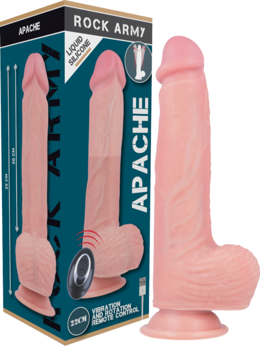 Vibrador Realístico Rock Army Apache com Controle Remoto