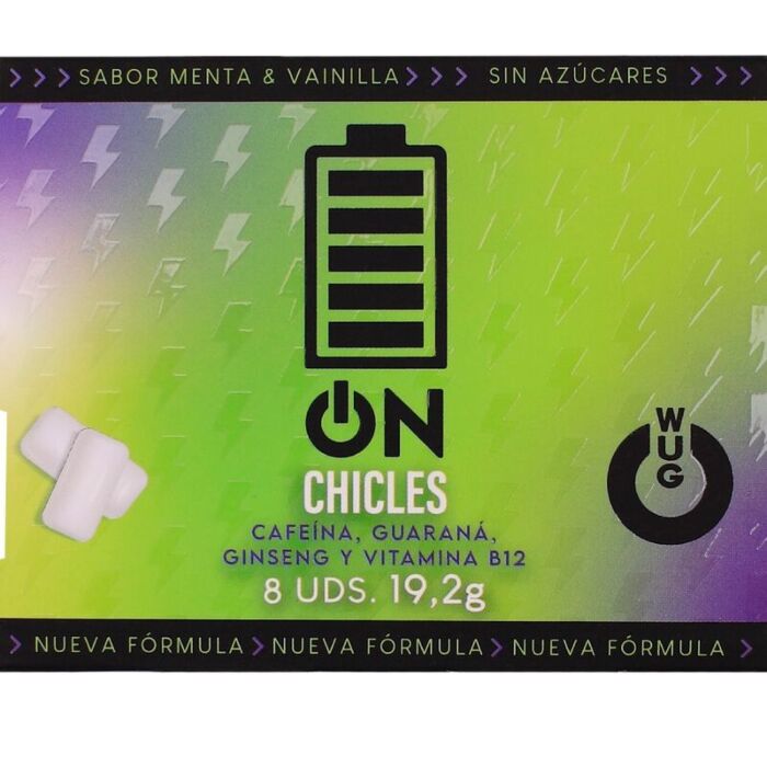 Chiclete WUG GUM WUG ON com menta e baunilha