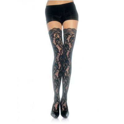 Meias Floral Lace Avenue