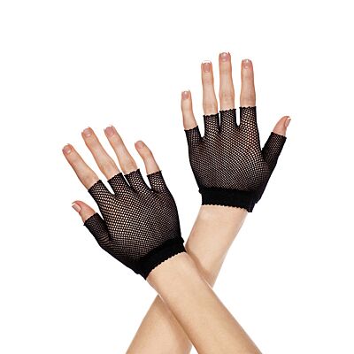 GUANTES CORTOS NEGRO RED