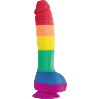 Cores 21,5cm dildo edição orgulho
