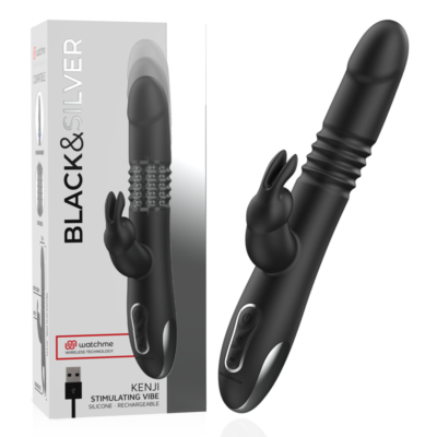 Vibrador Rabbit Black&Silver Kenji Up & Down