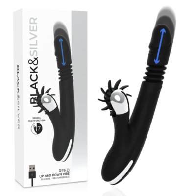 Vibrador Rotador Black&Silver Bunny Reed Up & Down
