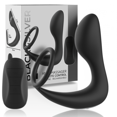 Vibrador Controle Remoto Black&Silver Estímulo Anal