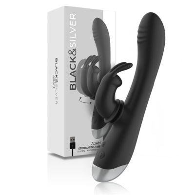 Vibrador Rabbit Black&Silver Adam Estimulador Ergonómico