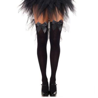 Meias Laço Preto Plus