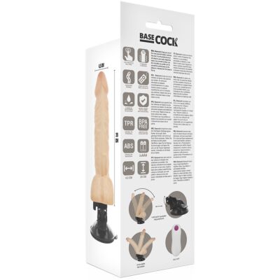 Basecock vibrador articulable control remoto natural 20cm