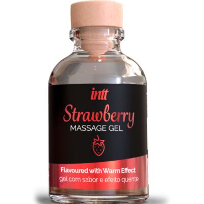 Intt Massage & Oral Sex - Gel de Massagem Sabor Morango Efeito Calor 30ml