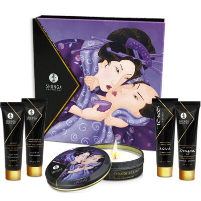 Shunga - Secret Geisha Frutas Exóticas - Conjunto de Massagem Erótica