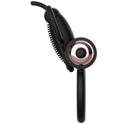 Coquette Toys - Anel Vibratório Borboleta Preto/Dourado - 100% Silicone, IPX6, LR44