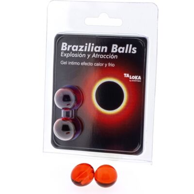 2 Bolas Brasileiras Explosão de Aromas Gel Excitante Efeito Quente e Frio - Massagem Sensual e Prazer Intenso