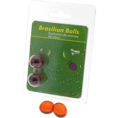 2 Bolas Explosão de Aromas Gel Íntimo Brasileiro - Aroma Morango - Prazer e Sensualidade - Descubra-as agora!