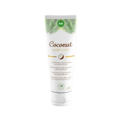Lubrificante vegano de coco 100 ml - Lubrificante íntimo natural com sabor a coco e óleo de babaçu