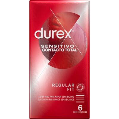 Preservativos Durex Contato Total Ultrafinos 6uds - Sensibilidade e ajuste perfeito