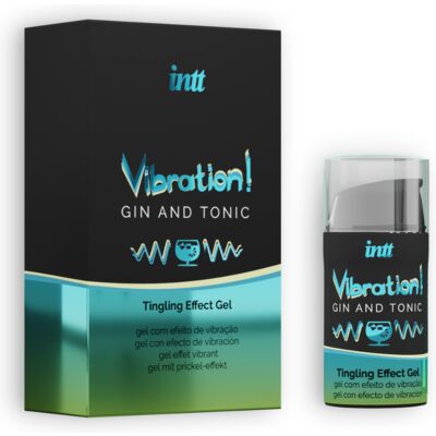 Intt Vibração Gin Tônica Vibrador Líquido 15ml | Efeito formigamento e pulsações - Produto Unissex